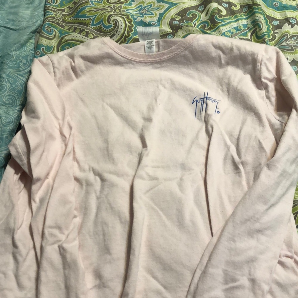 Guy Harvey long sleeve pink shirt size large